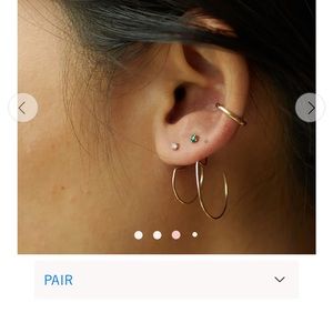 Catbird large emerald cerceau earrings